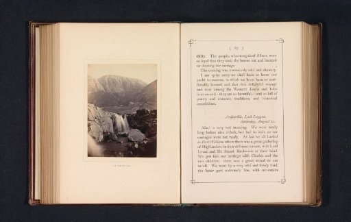 View of Glen Coe with a Waterfall