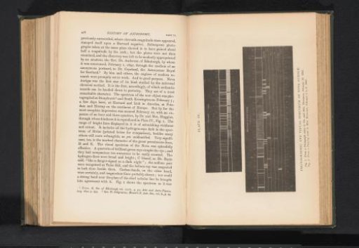 Tables with the photographic and visual spectrum of Nova Aurigae