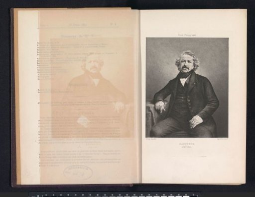 Photographic reproduction of a portrait of Louis Daguerre