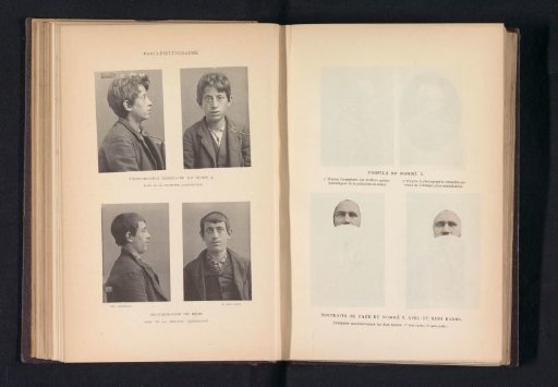 Portraits of a juvenile criminal, made after his first and second arrests