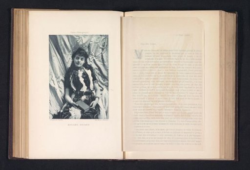 Portrait of Gabrielle Réjane with a book