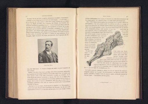 Photographic reproduction of a drawing, depicting a reclining man