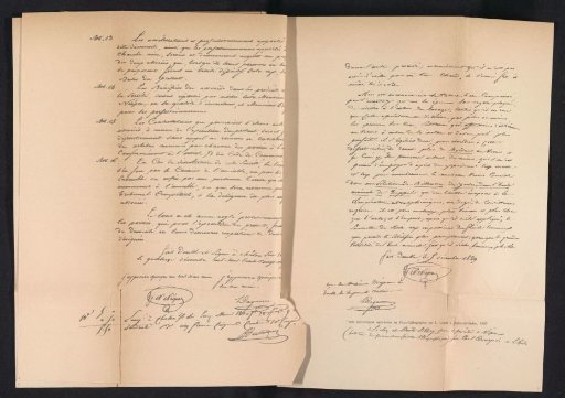 Photographic reproduction of the fourth page of the cooperation contract between Louis Daguerre and Nicéphore Niépce
