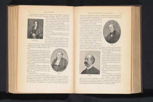 Photographic reproductions of portraits of François Arago and Jacques Babinet