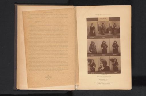 Nine portraits of Emma Calvé in theatrical costumes