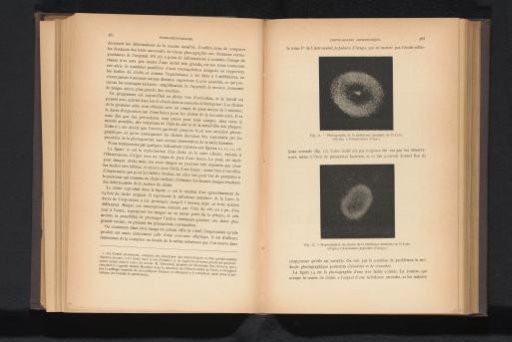 Photograph and photographic reproduction of a drawing of a nebula