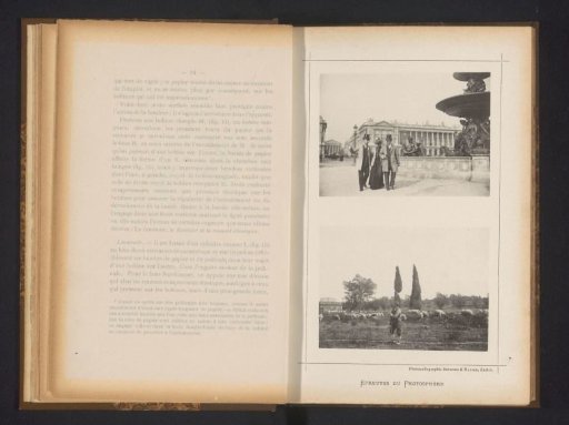 Plate with two prints, top: two unknown men and an unknown woman at a fountain, bottom: an unknown man in a landscape with sheep