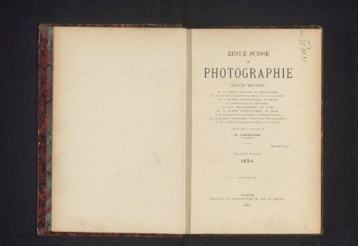Swiss Review of Photography / Geneva Society of Photography ... [et al.]