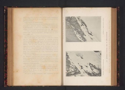Two images of an ibex in the snow