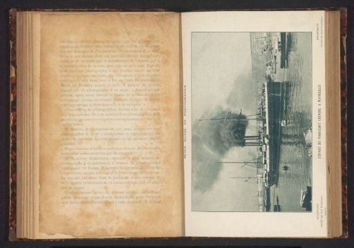 View of a departing ship at Marseille