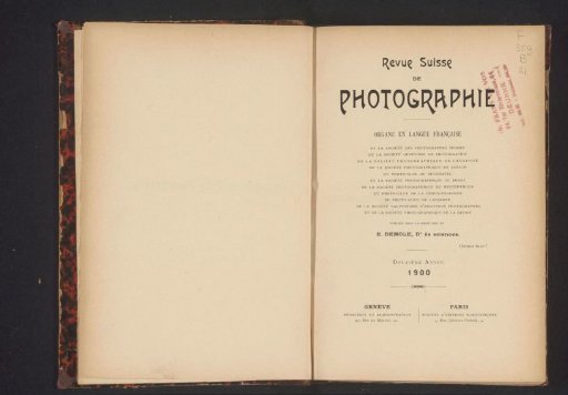 Swiss Review of Photography / Geneva Society of Photography ... [et al.]