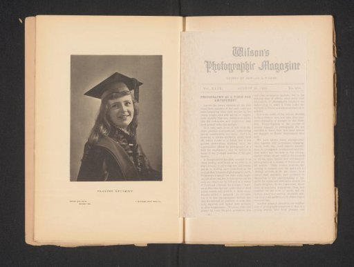 Portrait of an unknown woman dressed as a student
