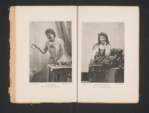 Portrait of an unknown woman with a bouquet in her hand