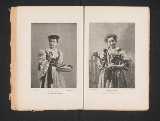 Portrait of an unknown woman with a basket of flowers