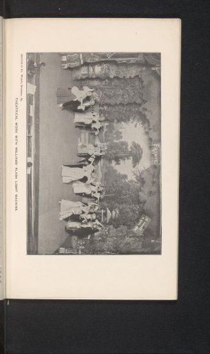 Seven couples of unknown people dancing on a stage