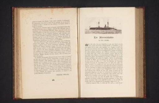 View of a warship on the open sea