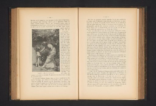 Woman and a naked boy on a path