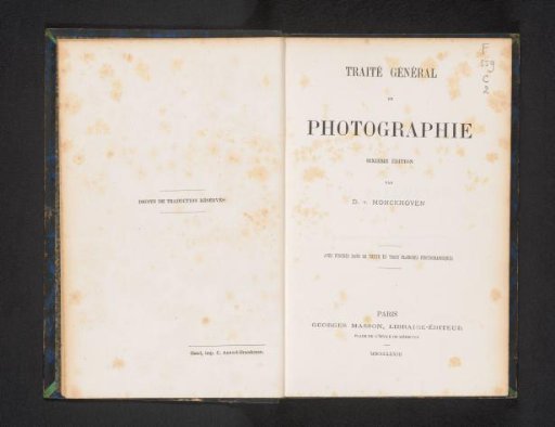 Traité général de photographie