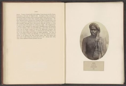 Portrait of an unknown man from the Ahir community of Arrah (former Shahabad) in Bihar, India