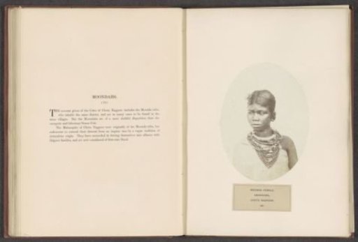 Portrait of an unknown woman from the Munda tribe of Chota Nagpur in eastern India