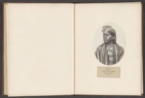 Portrait of an unknown man from the Rajput community originally from Jodhpur in Rajasthan, in Chota Nagpur in eastern India