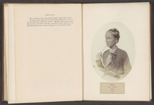 Portrait of an unknown woman with a pipe from the Mishmi tribe of Arunachal Pradesh