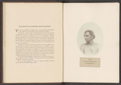 Portrait of an unknown man from the Mal Paharia tribe in eastern India