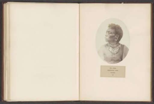 Portrait of an unknown man from the Naga tribe of Assam