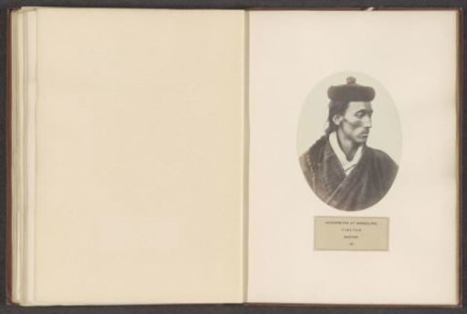 Portrait of an unknown man from Bhutan in Darjeeling, West Bengal