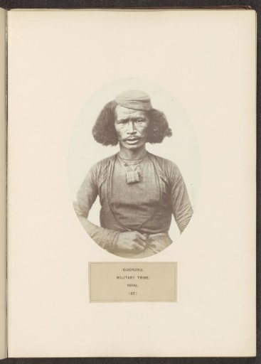 Portrait of an unknown man from the Gurung community of Nepal