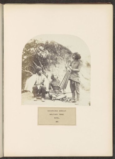 Three unknown men from the Gurung community of Nepal
