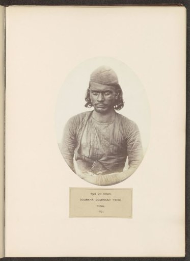 Portrait of an unknown man from the Khas community of Nepal