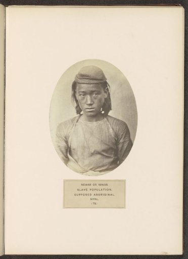Portrait of an unknown man from the Newar community of Nepal