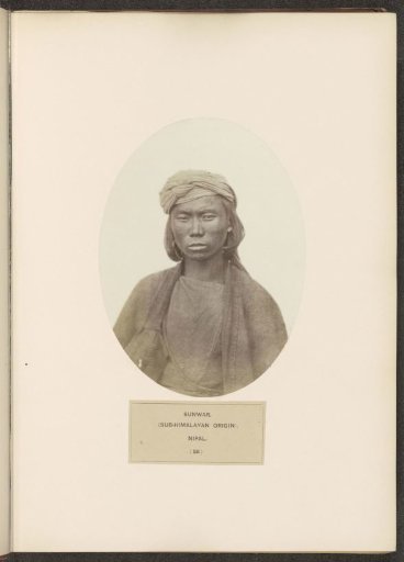 Portrait of an unknown man from the Sunuwar tribe of Nepal