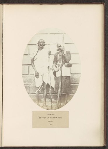 Portrait of two unknown men from Awadh, Uttar Pradesh, India