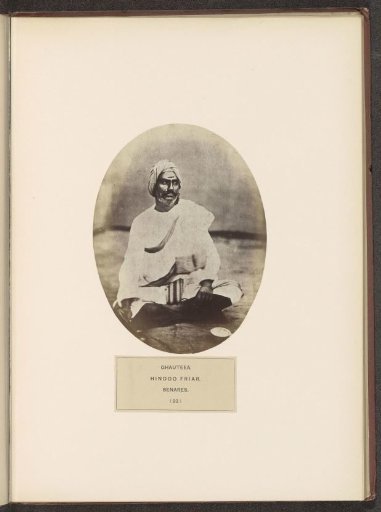 Portrait of an unknown man from the Gangaputra Brahmin community of Varanasi, Uttar Pradesh, India, who places benches on the banks of the Ganges during religious festivals