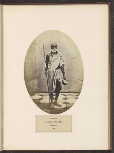 Portrait of an unknown man from the Dundi sect of Varanasi, Uttar Pradesh, India