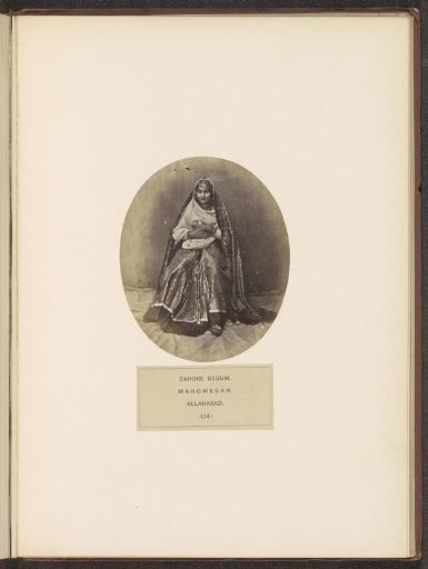 Portrait of Zahore Begum, a courtesan from Prayagraj, Uttar Pradesh, India