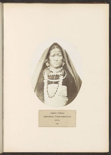 Portrait of an unknown woman from the Limbu tribe of Nepal