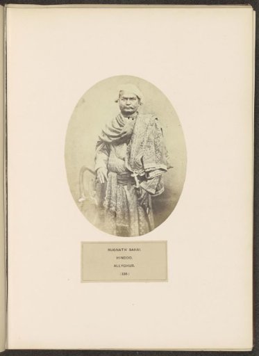 Portrait of Rugnath Sahai from the Kayastha community of Aligrah, Uttar Pradesh, India