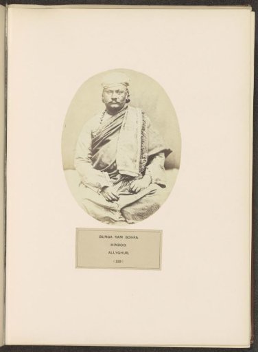 Portrait of a brahmin (Hindu priest) Gunga Ram Bohra from Aligarh, Uttar Pradesh, India