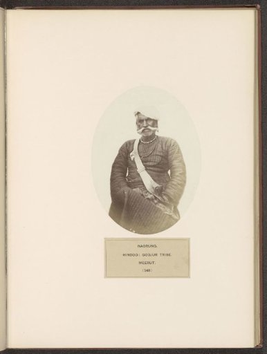 Portrait of Naorung, a man from the Gurjar community of Meerut, Uttar Pradesh, India