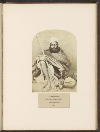 Portrait of an Unknown Zamindra (Landholder) of the Gurjar Community of Saharanpur, Uttar Pradesh, India