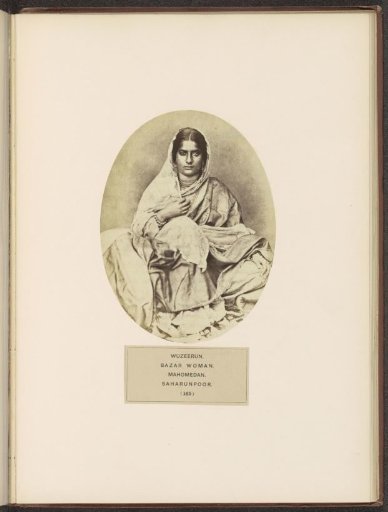 Portrait of Wuzeerun, a Courtesan from Saharanpur, Uttar Pradesh, India