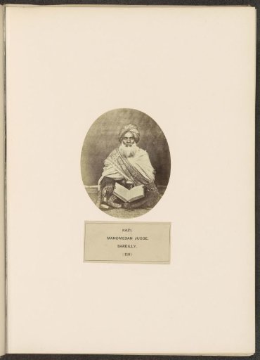 Portrait of a kazi (Islamic judge) from Bareilly, Uttar Pradesh, India