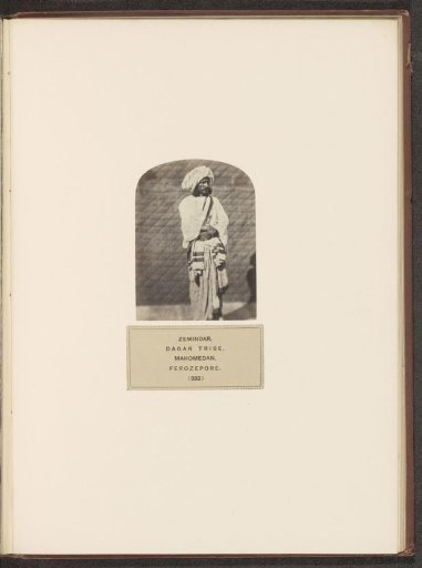 Portrait of an unknown landowner from Firozpur, Punjab, India