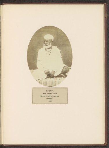Portrait of an unknown merchant from the Bhabra community of Jainism in Lahore, Punjab, Pakistan