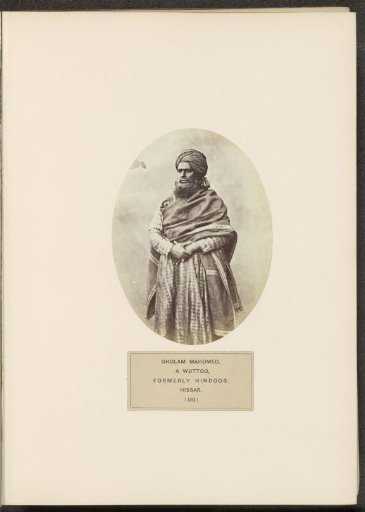 Portrait of Gholam Mahomed, a man from Hisar, Haryana, India
