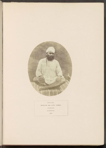 Portrait of a distiller and seller of liquor (kullal) from Lahore, Punjab, Pakistan