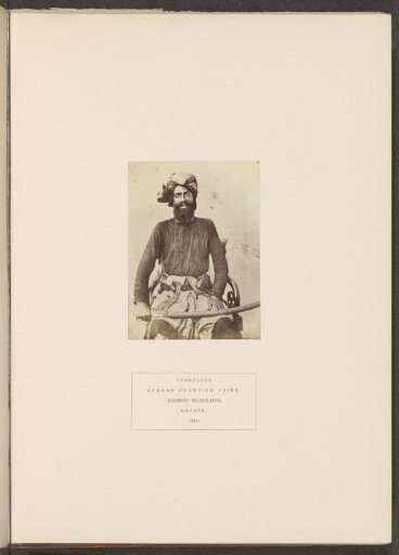 Portrait of an unknown man with a sabre from the Tanoli tribe of Hazara, Khyber Pakhtunkhwa, Pakistan
